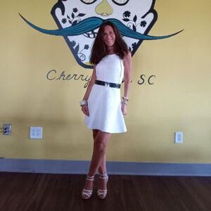 Banana Republic Waffle Sleeveless A Line Fit and Flare Dress Sz 00P White